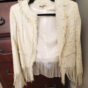 light cream jacket with fringe